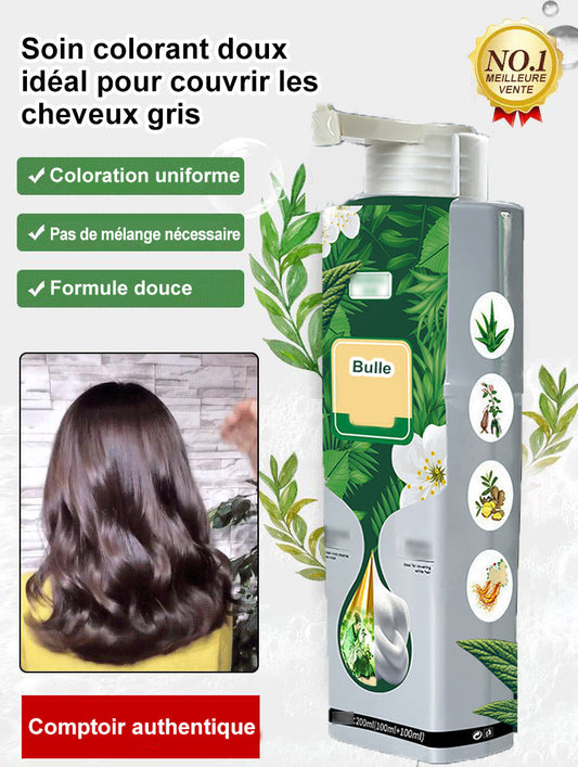 Extrait de plante pure pour la teinture à bulles de couleur de cheveux gris (ACHETER 2 LIVRAISON GRATUITE)