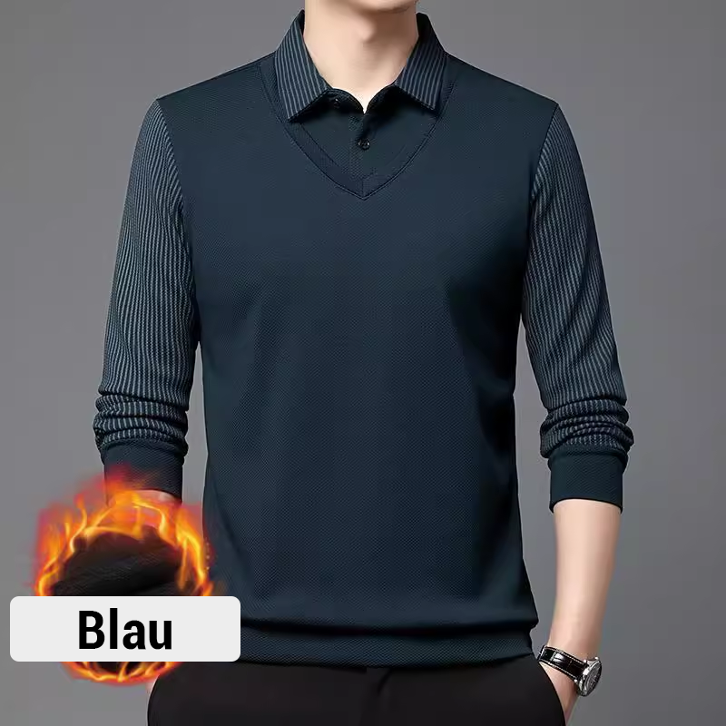 🔥VENTE CHAUDE🔥Fausse chemise en tricot deux pièces pour homme