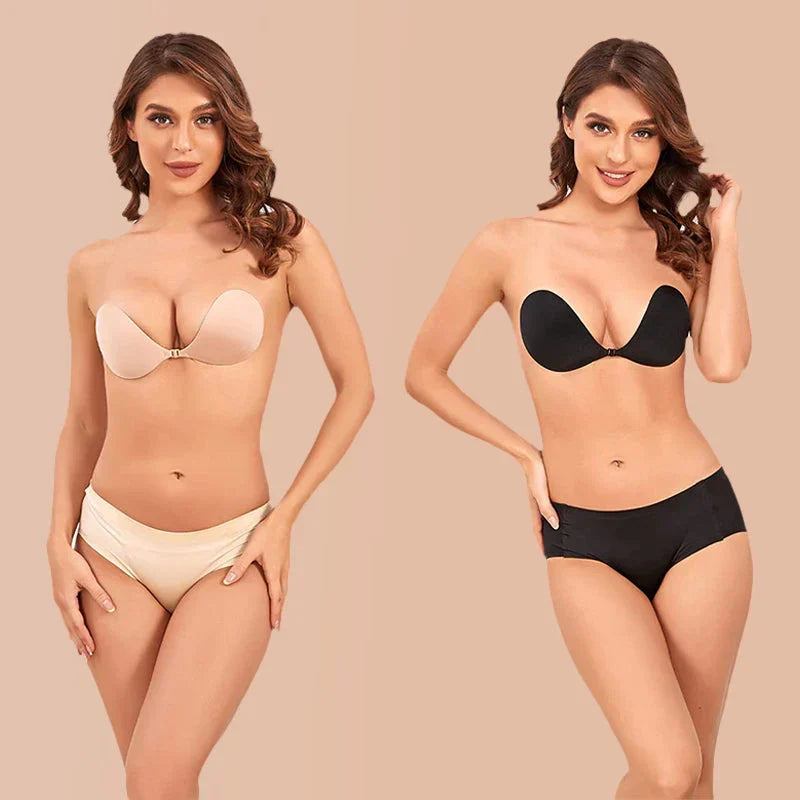 Bandes de soutien-gorge push-up invisibles adhésives réutilisables sans bretelles