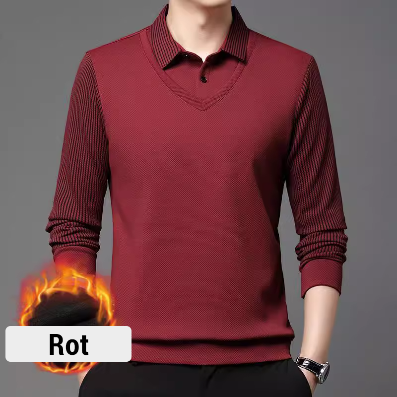 🔥VENTE CHAUDE🔥Fausse chemise en tricot deux pièces pour homme