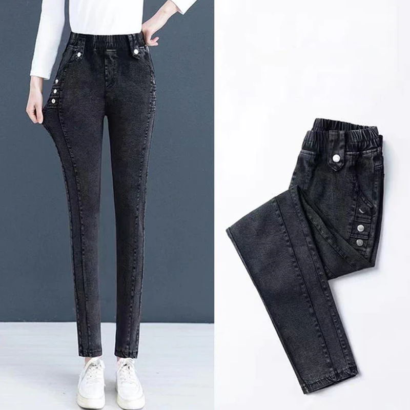 🔥VENTE CHAUDE🔥Jean Skinny Élastique En Peluche Chaude Pour Femme