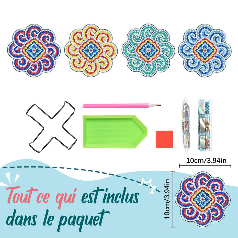 Sets de dessous de verre en diamant, dessous de verre en peinture diamant