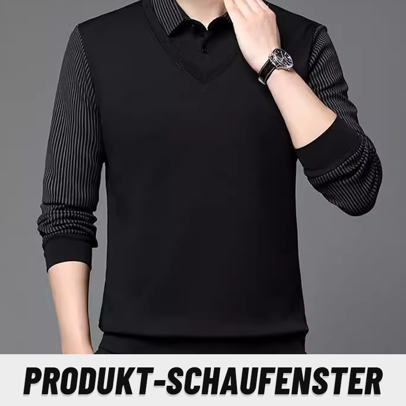 🔥VENTE CHAUDE🔥Fausse chemise en tricot deux pièces pour homme