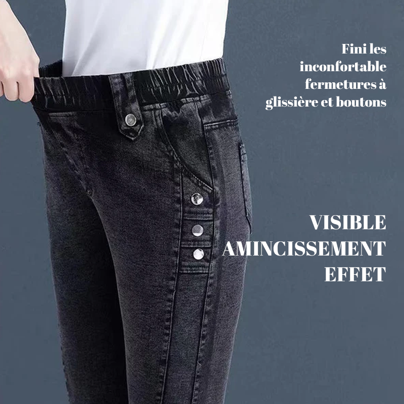 🔥VENTE CHAUDE🔥Jean Skinny Élastique En Peluche Chaude Pour Femme