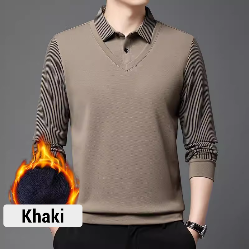 🔥VENTE CHAUDE🔥Fausse chemise en tricot deux pièces pour homme